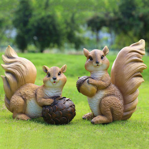 仿真小松鼠雕塑园林景观动物树脂装饰户外家居花园庭院工艺品摆件