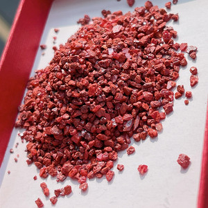 仪晶梦透光朱砂原石碎石颗粒米砂中粒砂吊坠挂件转运儿童随身护身