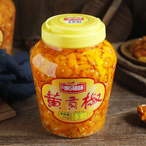 湖南家湘味黄贡椒1.8kg/瓶蒸鱼头黄剁椒配料香辣下饭黄辣椒酱脆肚