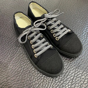 二手闲置女鞋休闲板鞋37码黑色平底鞋