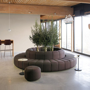 大堂异型环形沙发公司前台酒店大堂定制豪华懒人休息区