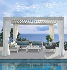 howvin户外凉亭庭院别墅花园遮阳棚现代院子露台铝合金阳光房定制