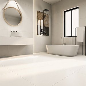 微水泥瓷砖客厅地砖哑光地板砖奶白素米色现代简约卫生间墙柔光砖