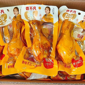 香不凡盐焗大鸡腿开袋即食100g五香鸡肉卤味熟食真空袋装零食整箱