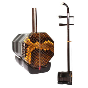 专业演奏级黑檀中胡乐器厂家直销中音二胡乐器送琴盒配件包邮通用