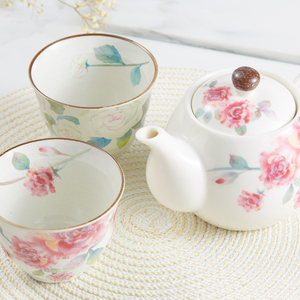 日本进口ceramic蓝美浓烧陶瓷茶壶茶杯套装结婚日式茶具滤网水壶