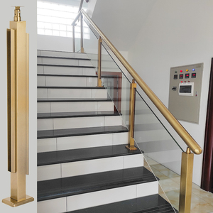 不锈钢楼梯扶手栏杆室内家用农村自建房楼梯立柱钢化玻璃阳台护栏