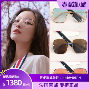 代购正品gucci古驰眼镜21新款倪妮张天爱情侣太阳镜男女方形墨镜