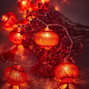 新年发光挂饰室内挂件2024led小红灯笼灯串装饰场景布置过年春节