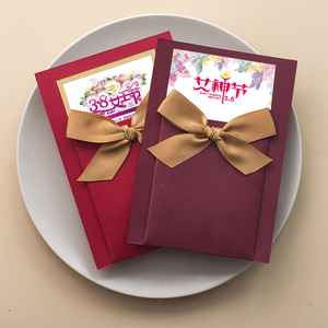 女神节贺卡定制三八节贺卡感恩祝福节日礼物卡片可订制logo印刷