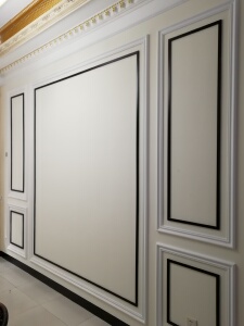 pu线条卧室客餐厅简欧背景装饰天花吊顶穗华石膏角线