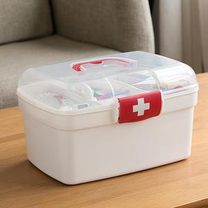 医药箱家用塑料家庭护理药品收纳盒应急救便捷式大容量医疗保健箱