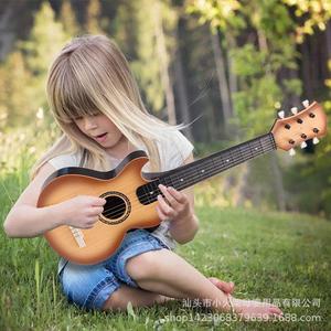 六弦木纹儿童玩具吉他初学者实木吉他可弹奏乐器玩具厂家直销3707