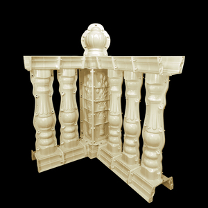 罗马柱栏杆模具阳台护栏葫芦花瓶柱弧形水泥围栏模型小柱子可转角