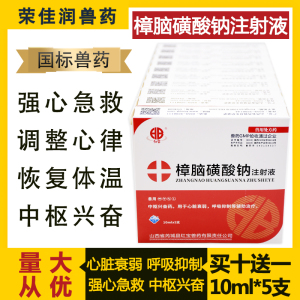 兽药樟脑磺酸钠注射液兽用低温厌食低烧强心针急救升温针剂救命药