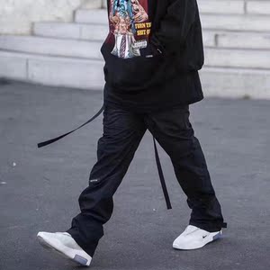 fear of god高街fog第六季飘带休闲长裤男潮牌魔术贴直筒尼龙裤子