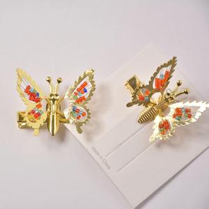 蝴蝶发卡怀旧抖动颤蝶老式小女孩儿童会动的蝴蝶发夹小时候发饰