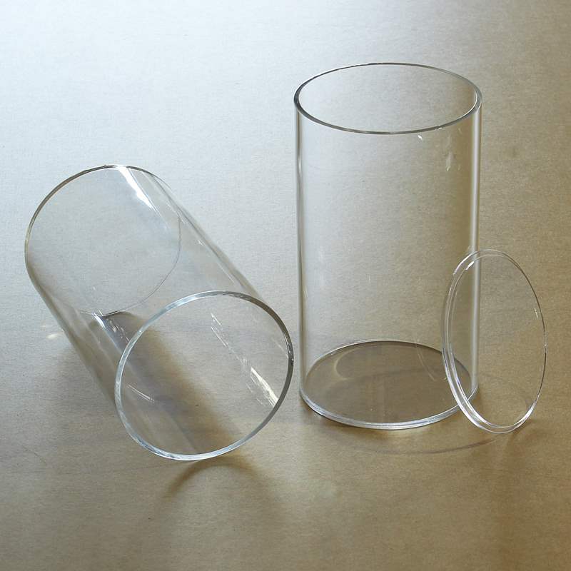 定制亚克力管有机玻璃圆管透明带盖圆柱形防尘罩圆形透明盒子定