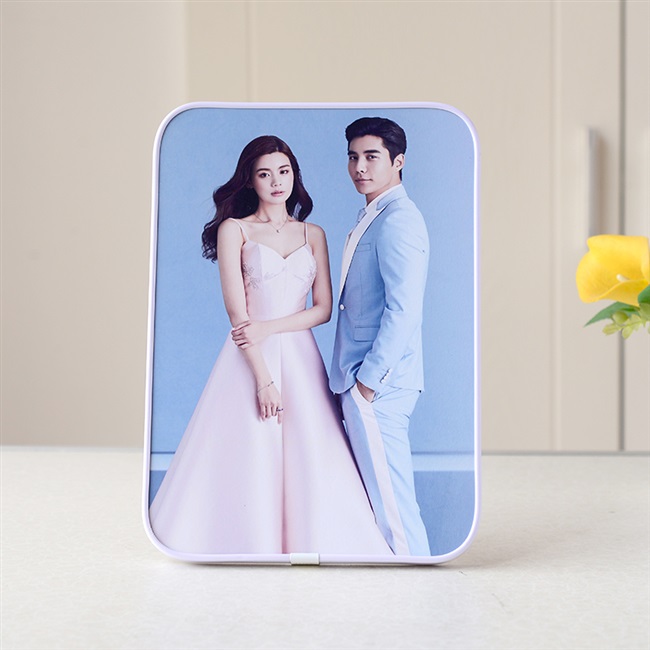 婚纱摆台照片拉米水晶装饰版画制作宝宝结婚相片放大挂墙相框定