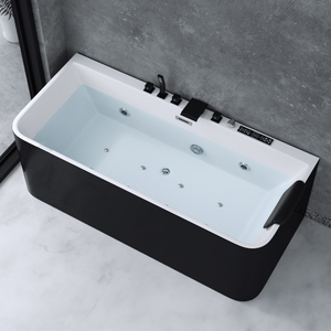 浪鲸官方旗舰店亚克力家用独立式浴缸小户型冲浪按摩卫生间浴盆恒