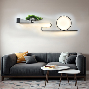 客厅灯现代简约新中式壁灯电视沙发背景墙灯艺术卧室北欧轻奢创意