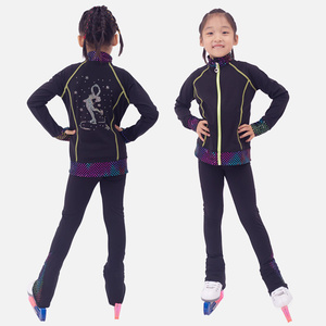 滑冰服女儿童冬季加绒保暖花样训练服装花滑溜冰防水上衣训练裤子