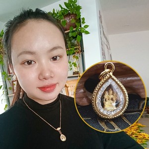 泰国佛牌四面佛龙婆本庙龙婆三安四面佛吊坠挂件观音项链还愿许愿