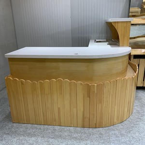 水果店超市收银台转角大理石洗果台洗切台水果吧台木质果切台货架