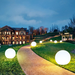 户外圆球灯防水发光球太阳能庭院草坪地灯园林景观亮化工程球形灯
