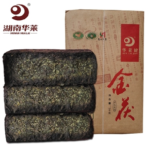 黑茶湖南安化黑茶特级正品华莱健正宗一级金花茯砖茶手制金茯茶叶