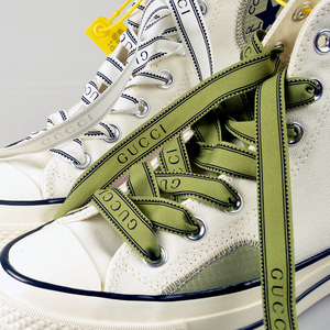 适配gucci小白鞋鞋带古驰匡威1970s联名绿色高帮帆布鞋包装丝带绳