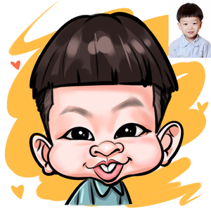 夸张漫画头像设计似颜绘手绘卡通肖像搞笑动漫真人照片人物logo