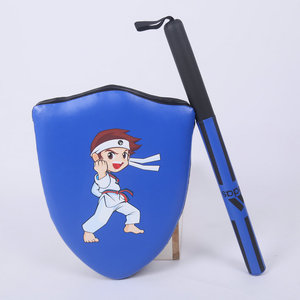 儿童跆拳道骑士盾牌剑盾组合剑靶剑棍表带娃神器速度靶反应棍手靶