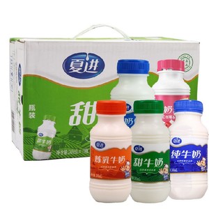 夏进牛奶整箱15瓶小瓶装奶243ml甜牛奶酸牛奶饮品炼乳树莓纯牛奶