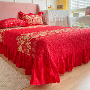 红色床单夹棉单件