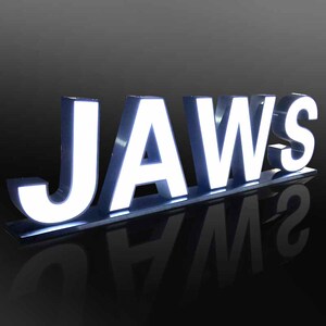 不锈钢立体落地发光字立式底座灯箱门头广告牌立牌包边招牌定做