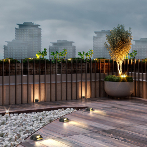 栈道灯免开孔地埋灯led单侧发光步道灯过道明装龟壳灯台阶灯壁灯