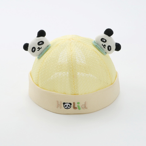 婴儿帽子夏季超萌幼儿小童熊猫造型海盗帽春天薄款男女宝宝地主帽