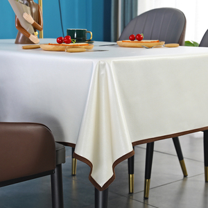 高级感轻奢餐桌布tpu加厚桌布免洗防油防水北欧纯色长方形茶几布