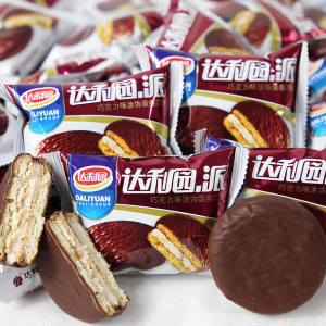 达利园巧克力派整箱早餐糕点饼干即食夹心涂层蛋糕办公室零食批发