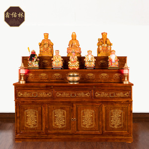 供桌供台佛台实木三层藏式密宗多层佛龛佛桌寺庙佛堂观音佛祖家用