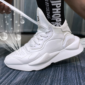 y3gzclsw男鞋子夏季潮流百搭透气纯皮老爹鞋男ins潮牌增高小白鞋