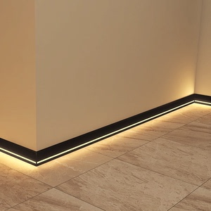 志杨led踢脚线灯隐形铝合金贴脚线嵌入式过道地脚线灯槽家用灯带