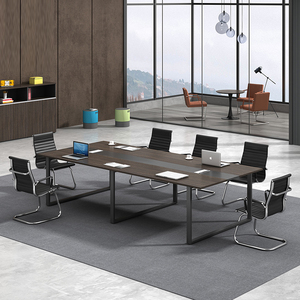 钢架会议桌长桌会议室开会办公桌椅组合小型洽谈桌简约现代家具