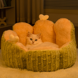 猫窝冬季保暖半封闭式猫睡觉用拖鞋窝冬天猫咪床四季通用狗窝用品