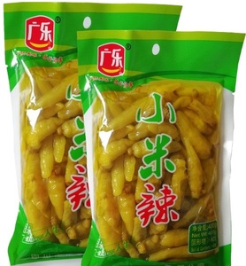 广乐小米辣400gX4袋四川省家用小袋包装精品野山椒剁椒酸菜鱼调料