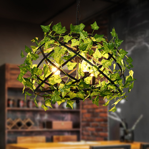 名居光艺植物吊灯铁艺创意个性烧烤店音乐餐厅酒吧吧台工业风灯具