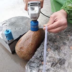 鹅卵石花盆石头加工打磨工具开钻孔磨底抛光角磨a机手电钻制作套