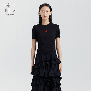 佐料春款女装2021年新款t恤女22春夏草莓百搭简约时尚休闲t恤显瘦