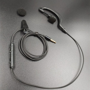 驾驶员单边耳机单线带麦挂耳式有线手机线控通用运动单耳塞入耳式